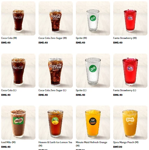 Harga Menu KFC Beverages 1 Harga Menu KFC Beverages