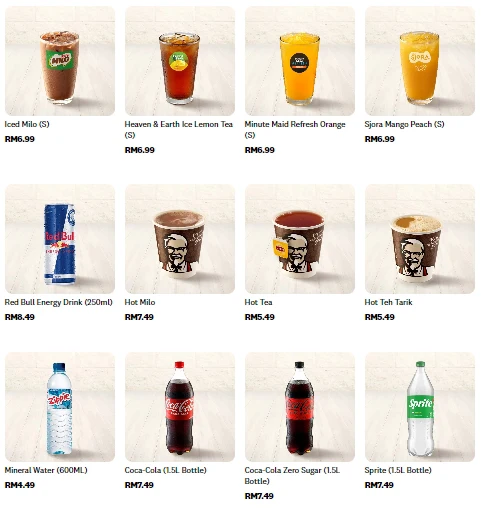 Harga Menu KFC Beverages 2 Harga Menu KFC Beverages