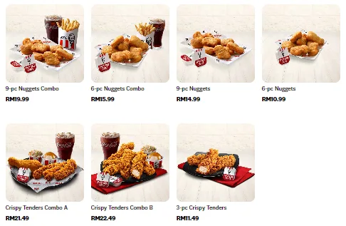 Harga Menu KFC Nuggets Tenders Harga Menu KFC Nuggets & Tenders